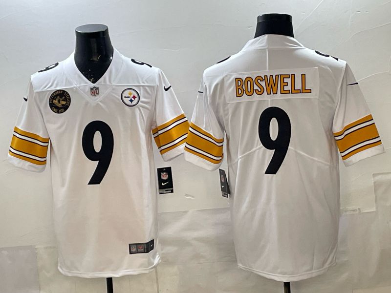 Men Pittsburgh Steelers #9 Boswell White 2025 Nike Limited NFL Jersey style 02